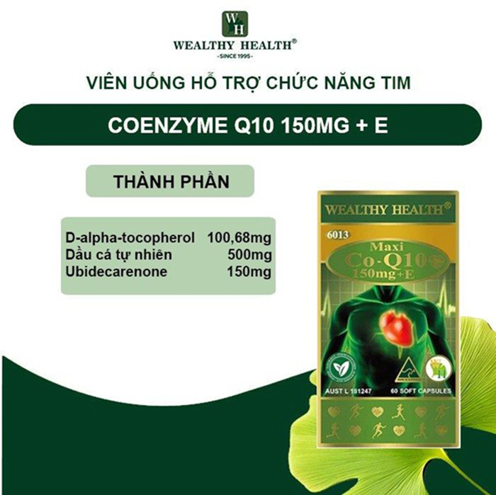 Viên Uống Hỗ Trợ Chức Năng Tim CoQ10 150mg + E