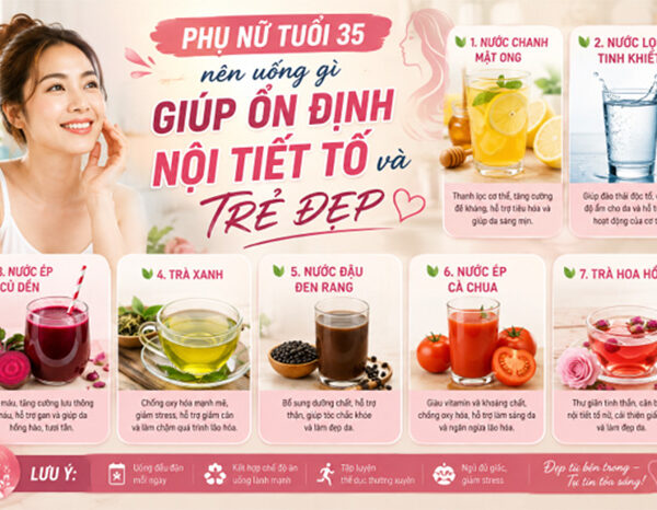 Phụ nữ tuổi 35 nên uống gì giúp ổn định nội tiết tố và trẻ đẹp